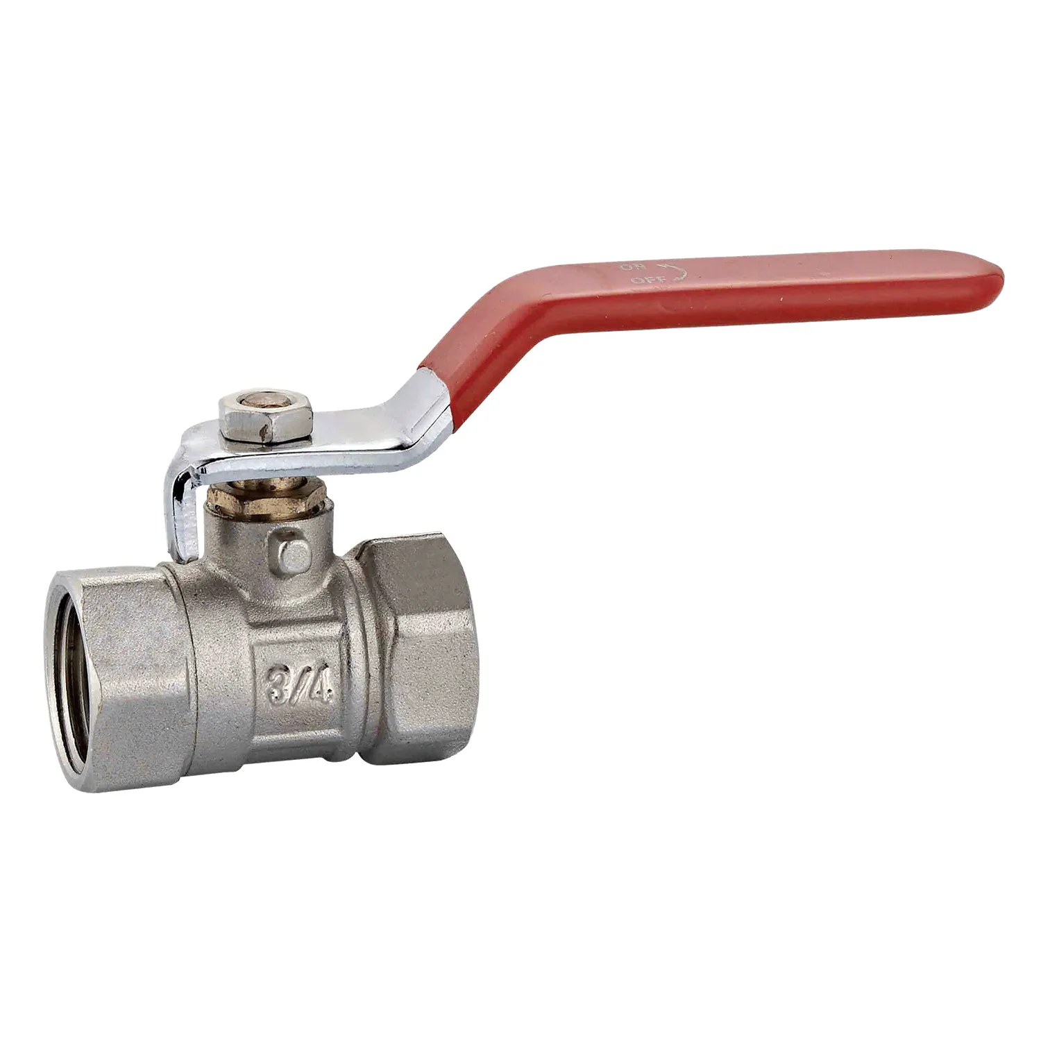 LLAVE DE PASO ESFÉRICA GALV. 1”  NIKELADA